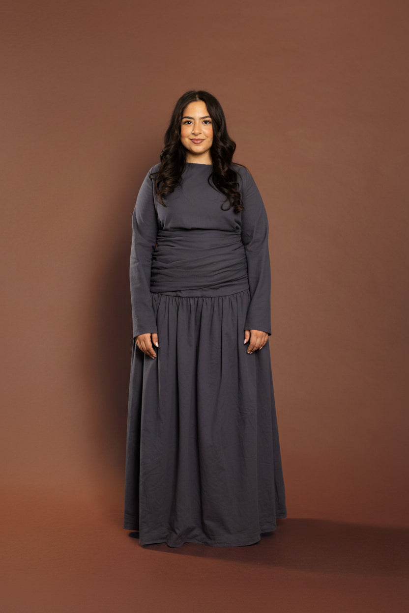 Deep Blue Pleated Skirt