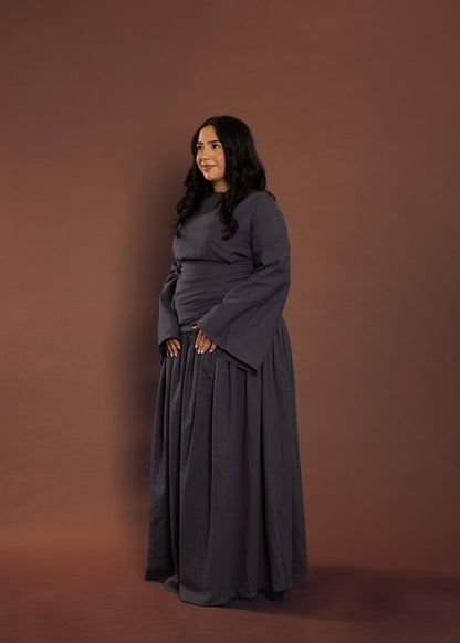 Deep Blue Pleated Skirt