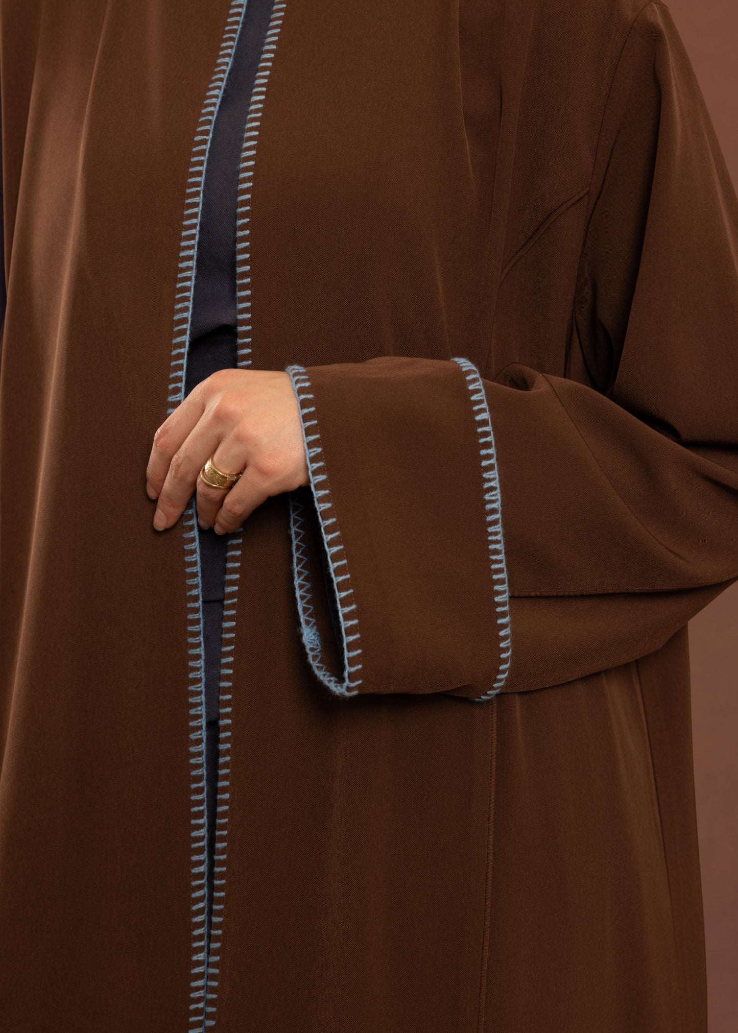 Blue Stitch Abaya