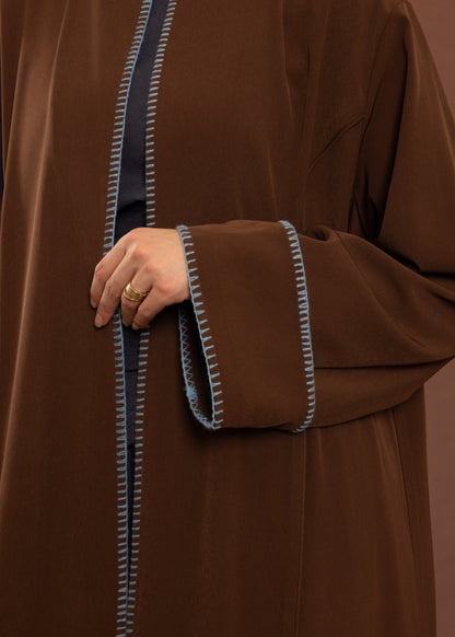 Blue Stitch Abaya