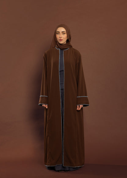 Blue Stitch Abaya