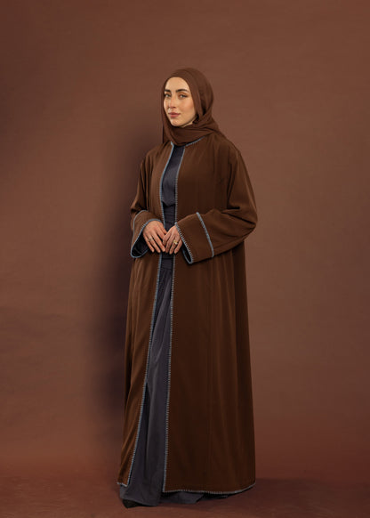 Blue Stitch Abaya