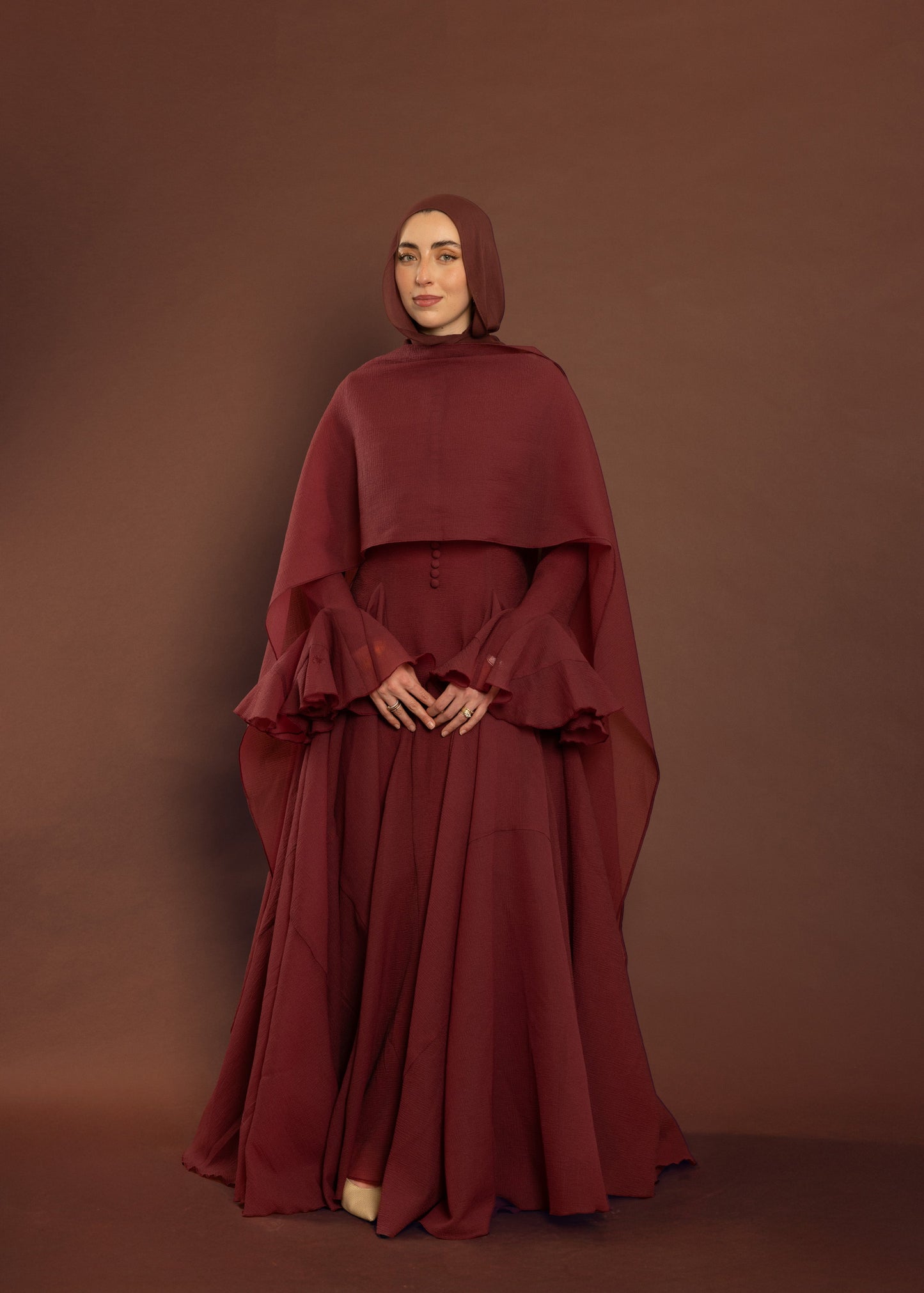 Deep Red Yasmin Gown