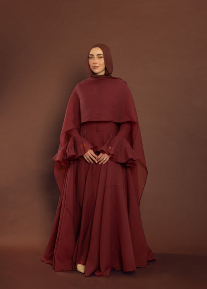 Deep Red Yasmin Gown