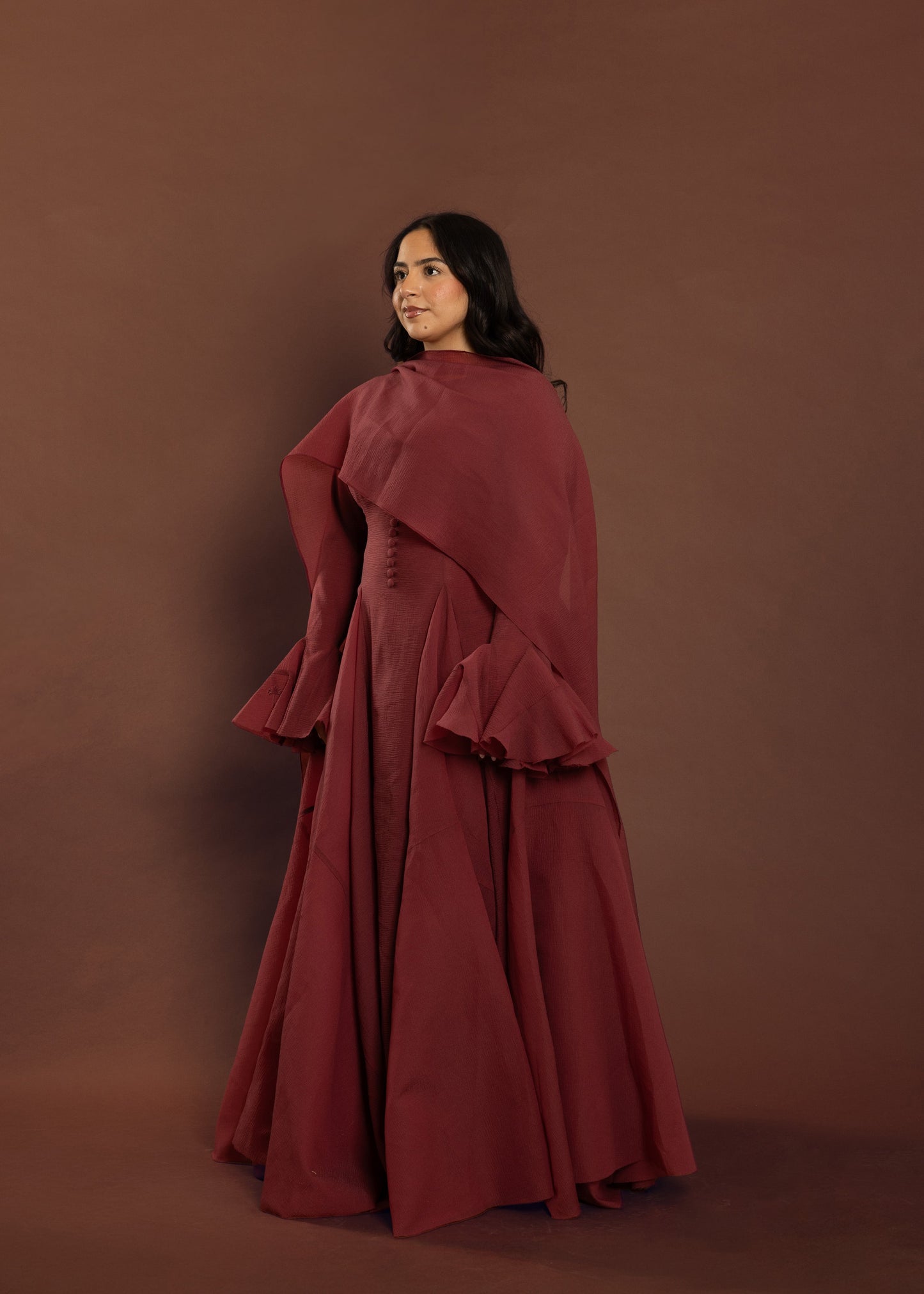 Deep Red Yasmin Gown