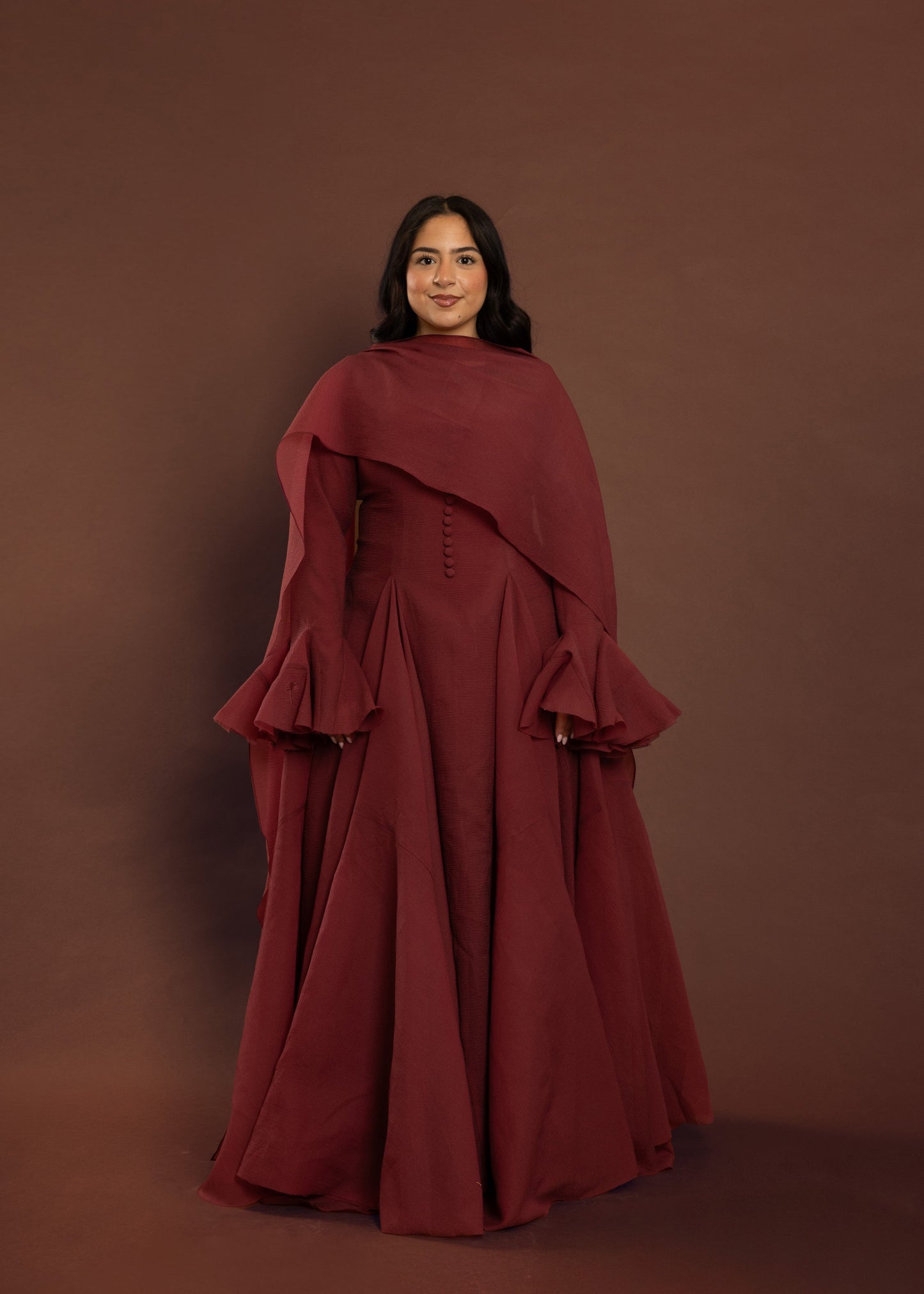 Deep Red Yasmin Gown