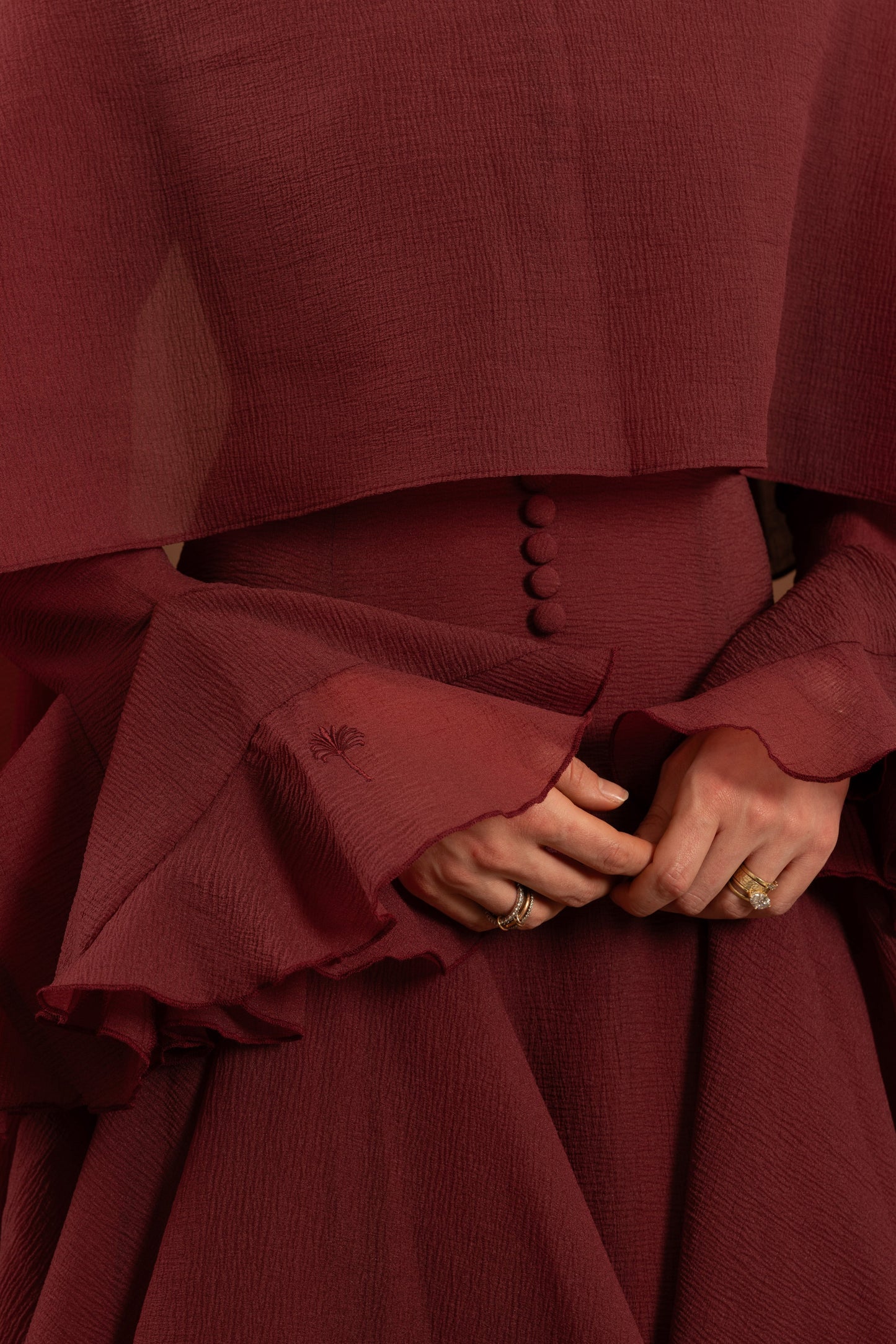 Deep Red Yasmin Gown