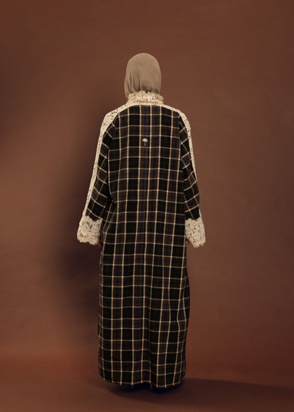 Espresso Lace Abaya