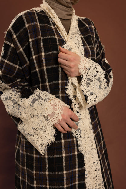 Espresso Lace Abaya