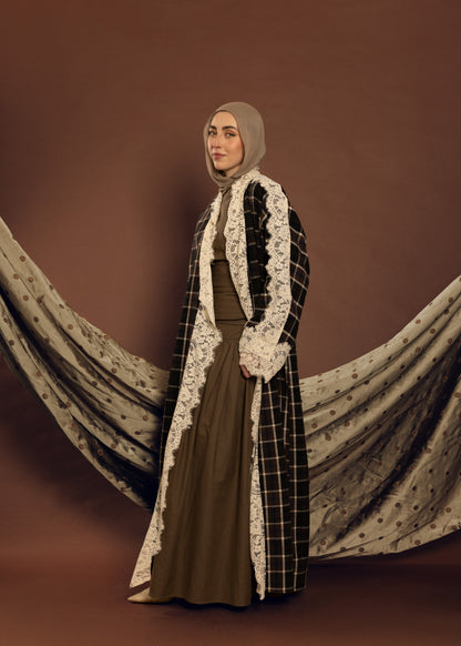 Espresso Lace Abaya