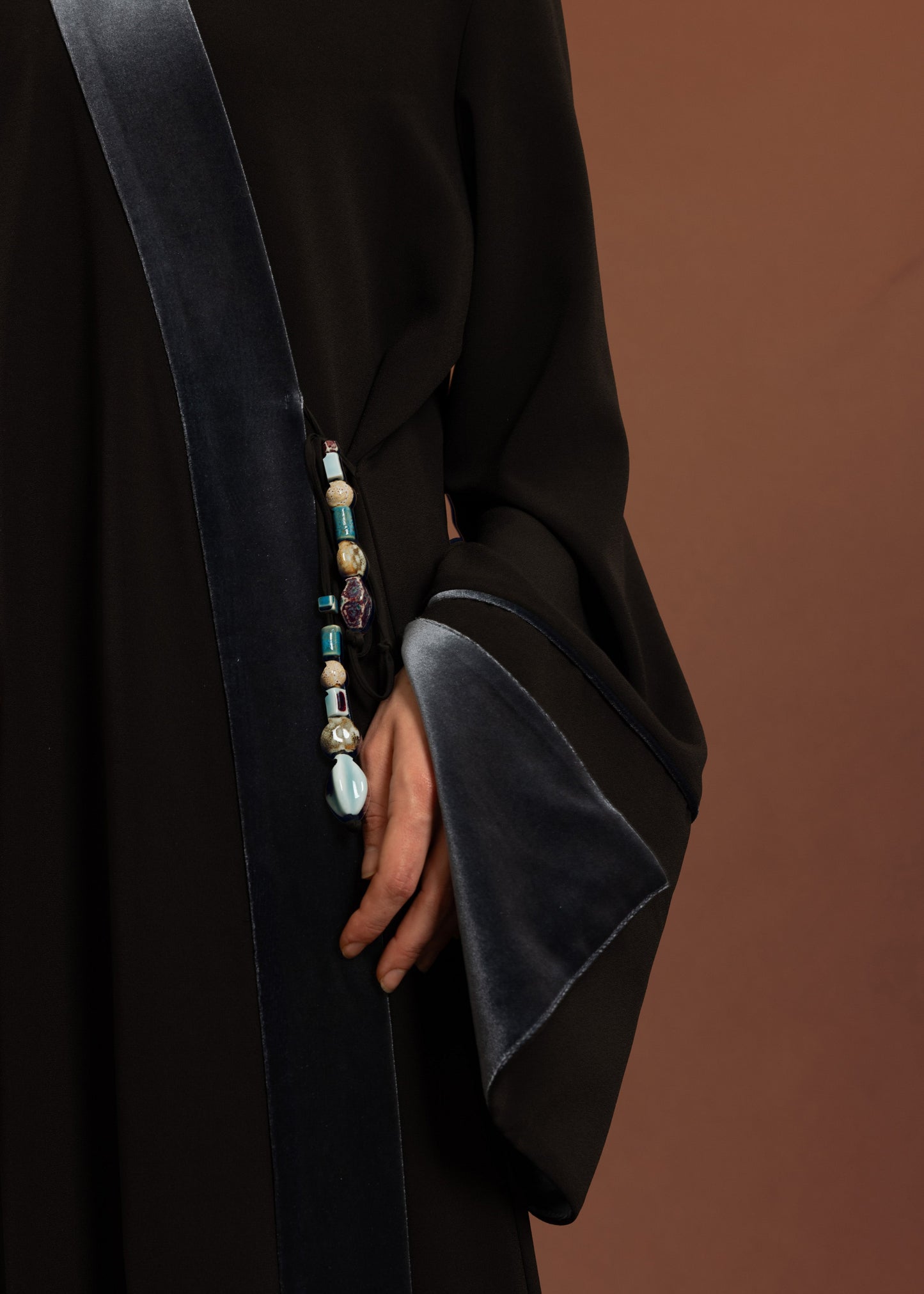 Navy Beaded Kimono