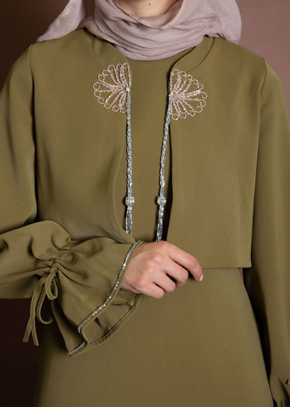 The Olive Beaded Set